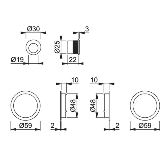 Set de Uñeros para Puerta Corredera Modelo 4920 HOPPE