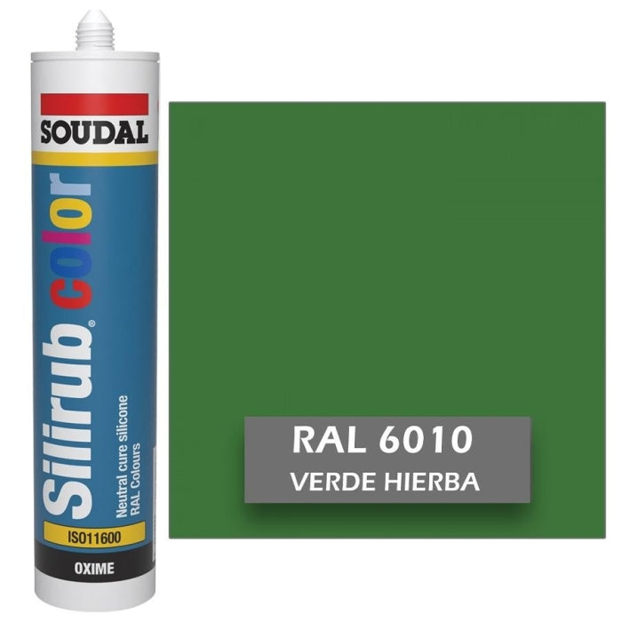 Silicona de Color Verde Hierba RAL 6010 Neutra SOUDAL