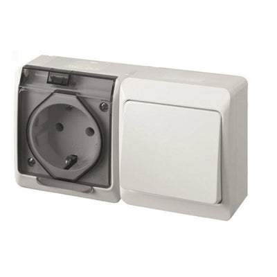 Conmutador+Base TT Estanco 16A 250V IP54 FAMATEL