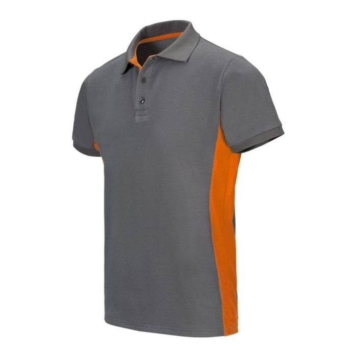 POLO MANGA CORTA 105504 8 16 GRIS NARANJA VELILLA