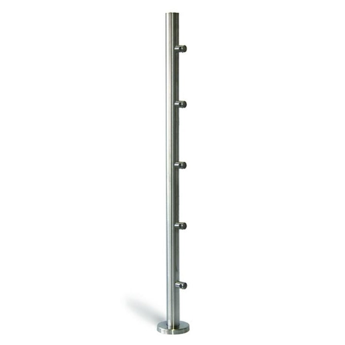 Poste 1000mmX42,4 + 5 Soportes Barra Redonda 12mm. EM2421205 IAM Design