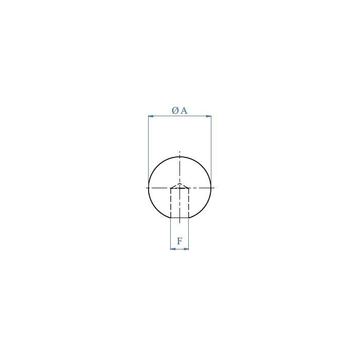 Esfera Acero Final Varilla 25mm E0127 IAM Design