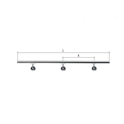 KIT PASAMANOS 2MT (TUBO+2 SOPOR+2 EMBELL+2 TAPON+4 TOR) INOX304
