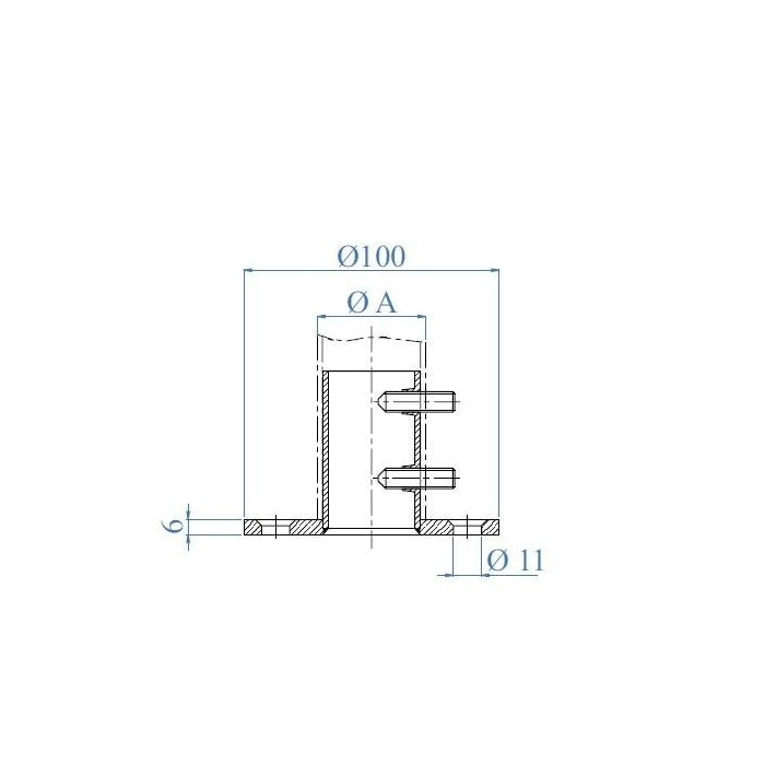 Base Anclaje Tubo Acero 42,4 mm. E0213 IAM Design