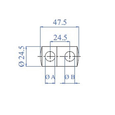 Soporte Tubo Varilla 12mm Doble Agujero E006966 IAM Design