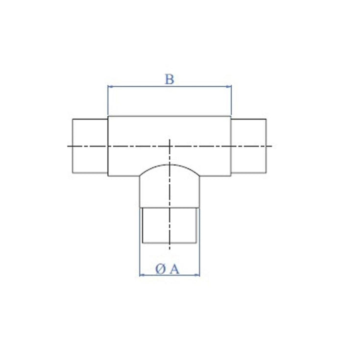 Soporte " T " Tubo 42,4mm. E453 IAM Design