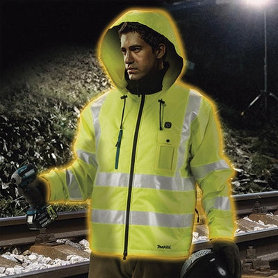 Makita DCJ206ZXL CHAQUETA CALEFACTABLE 18V LXT A. VISIBIL. TALLA XL