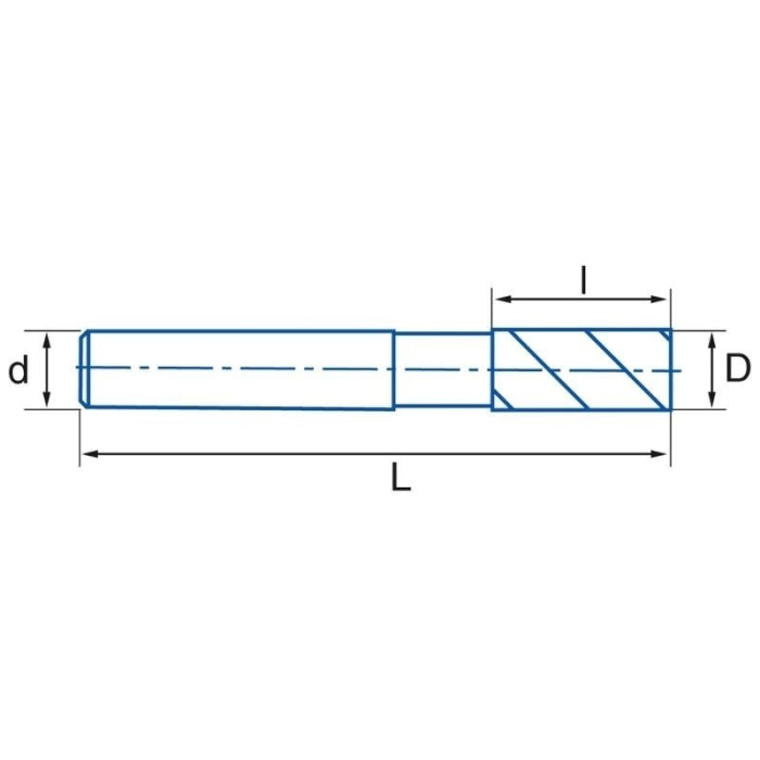 Fresa Pulida Micrograno 1Z Aluminio Larga 6mm 21586 IZAR