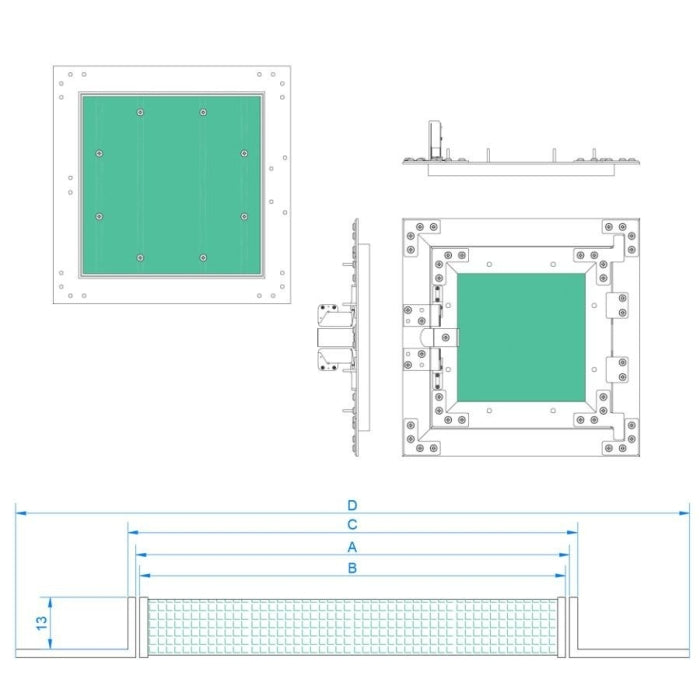 TRAMPILLA REGISTRO PLADUR 13MM 400X400