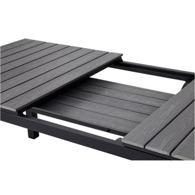 Mesa Aluminio Extensible Negra/Gris Polywood