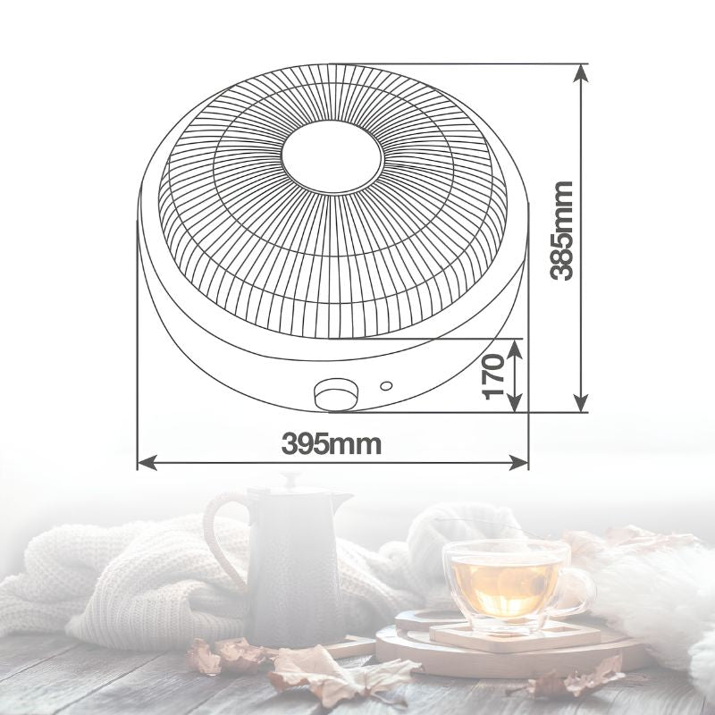 Brasero Eléctrico Cerámico Naltio 900 W con Antivuelco - Ref. 301010018