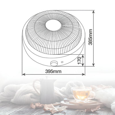 Brasero Eléctrico Cerámico Naltio 900 W con Antivuelco - Ref. 301010018
