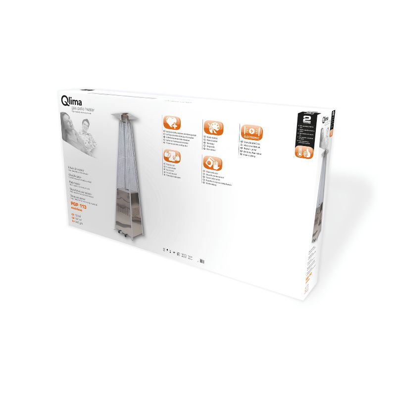 Estufa de Exterior a Gas Qlima PGP 113 Inox 5-13 kW para Terraza - 100856