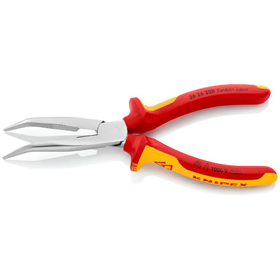 Alicate de montaje KNIPEX 26 26 200 VDE boca cigüeña 40° - 200 mm