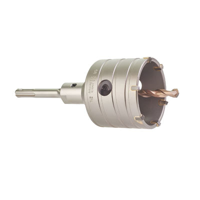 Juego de Corona Milwaukee SDS-Plus TCT 65 mm con Husillo y Broca Piloto - Ref. 4932399295