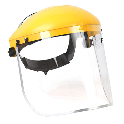 Pantalla Protección Facial de Policarbonato con Visera Amarilla Ferrotech - 27253