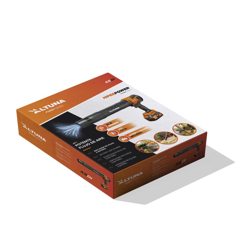 Soplador a Batería Altuna AS01 21 V 4 Ah 55 m/s Brushless