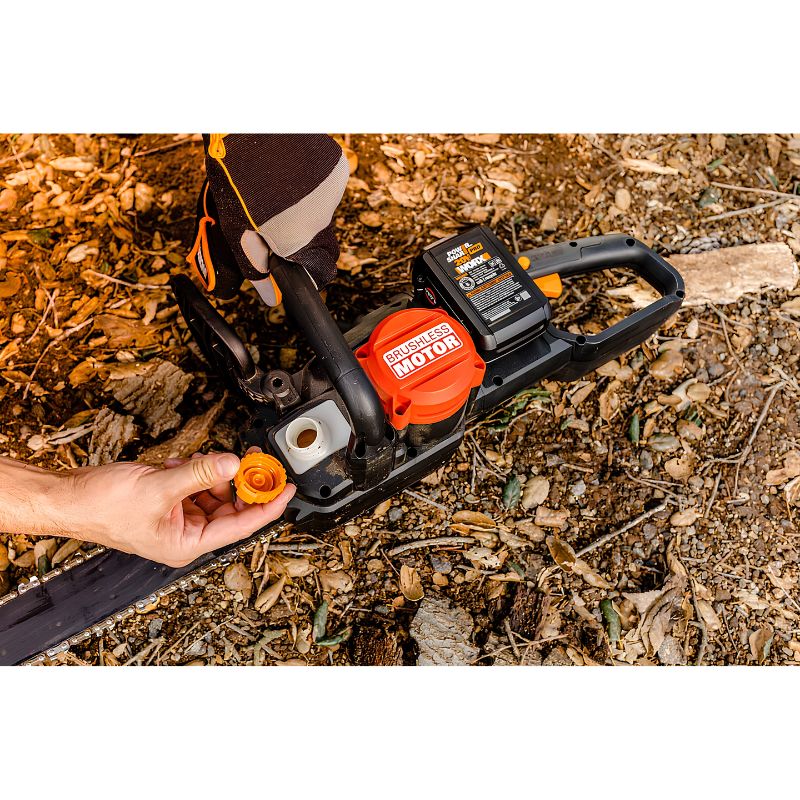 Motosierra a Batería WORX WG385E PowerShare 40 V 40 cm Brushless con 2 Baterías 4,0 Ah y Cargador