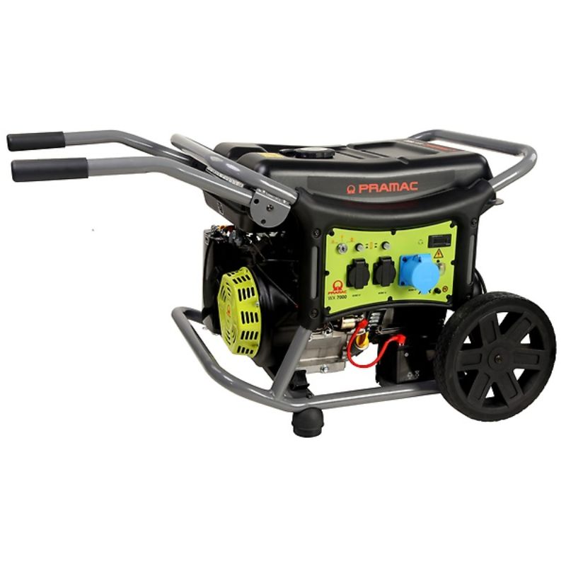 Generador monofasico gasolina portatil 230v 50Hz WX7000 OHV manual+AVR PRAMAC