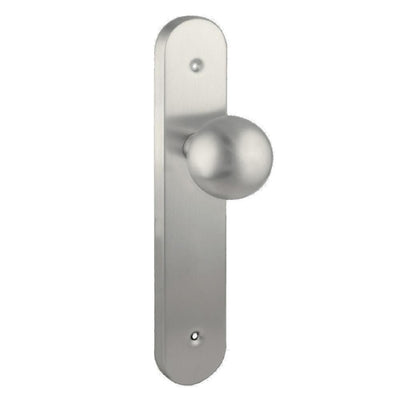Placa con Pomo Fijo Inox 245X45mm Divalfer