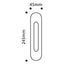 Manillón con Placa Inox 245X45mm Divalfer