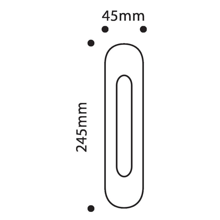 Manillón con Placa Inox 245X45mm Divalfer
