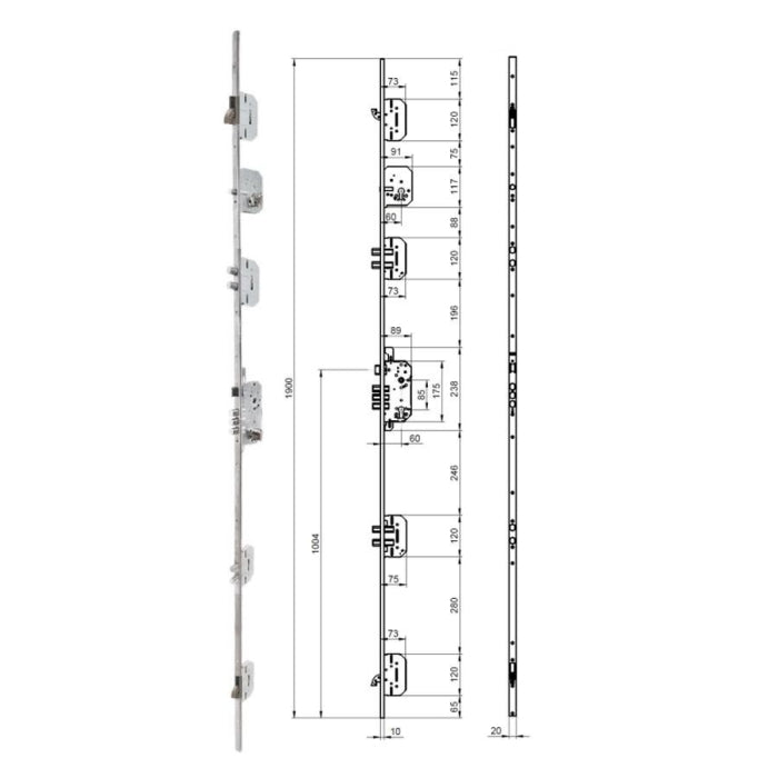 Cerradura de Seguridad 40 CANB3/T60 Cromo Derecha TESA