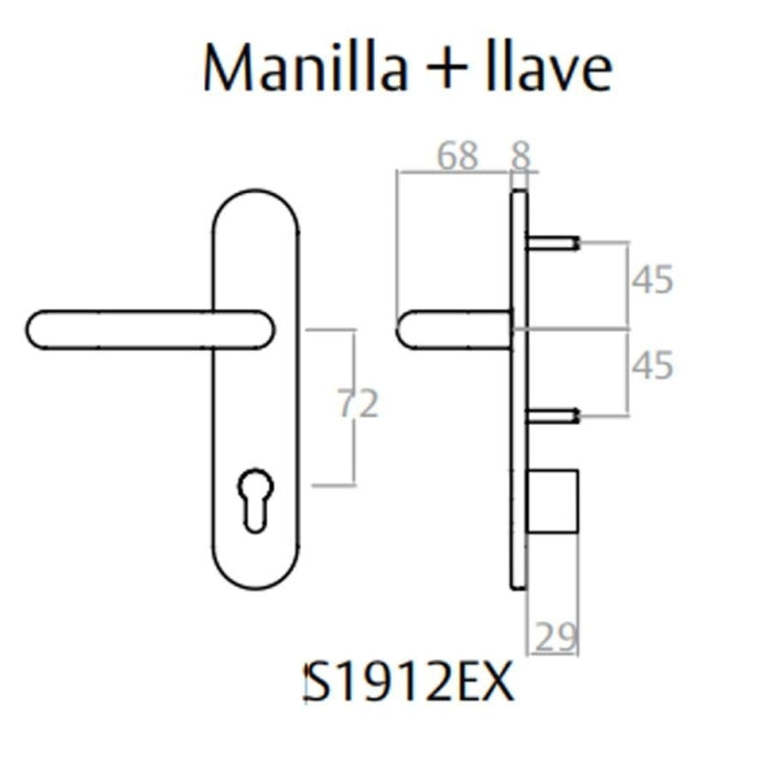 MANILLA BOCALLAVE S1912EX INOX TESA