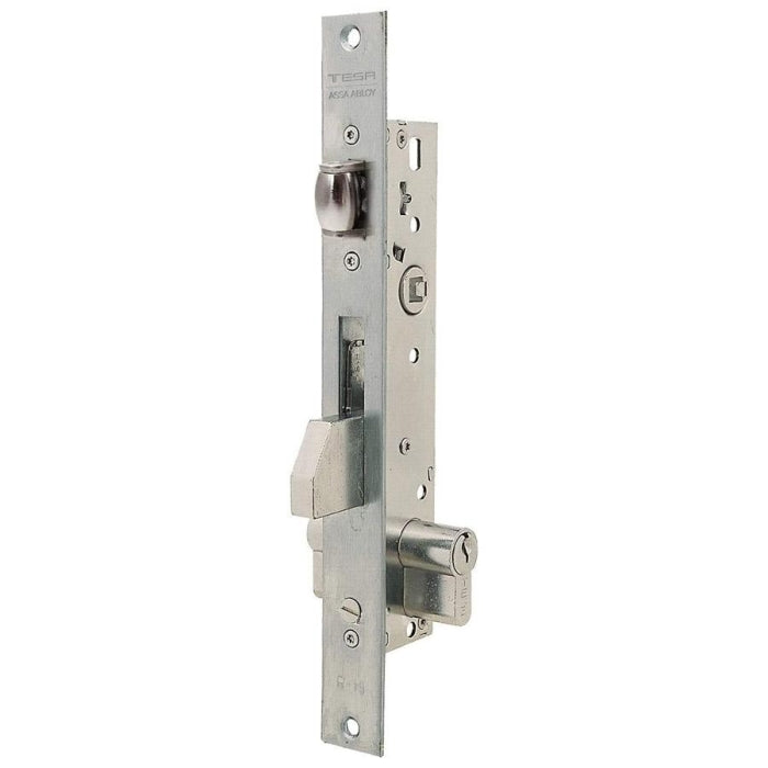 Cerradura para Perfiles Metálicos Rodillo + Paletón 2216/25/AI INOX TESA (Sin Cilindro)