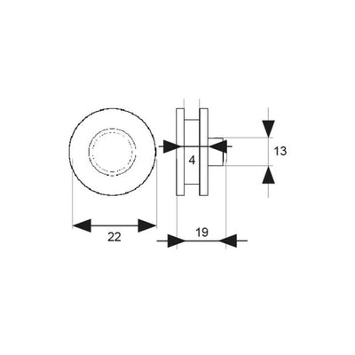RODAMIENTO MAMPARA NYLON-3 25x16MM 68240