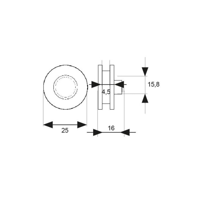 RODAMIENTO MAMPARA NYLON-3 25x16MM 68240