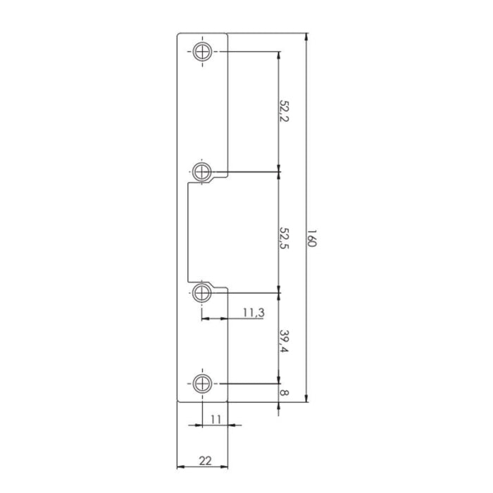 Portero Eléctrico Invertido 22mm 9913 2 SBG DORCAS