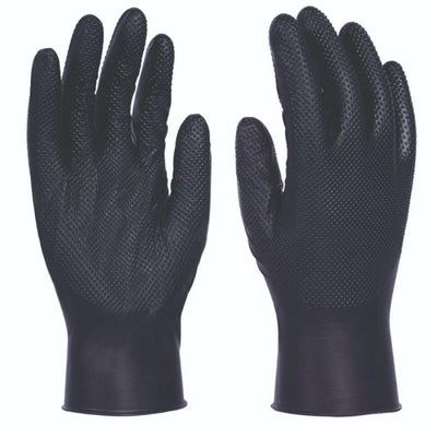 GUANTE NITRILO DESECHABLE UNIGRIP BK 2560 NEGRO (50UDS) T-M