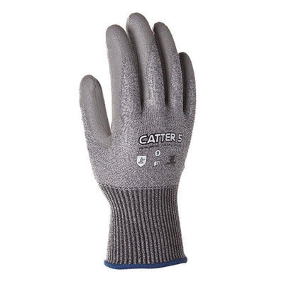 GUANTE ANTICORTE FIBRA /POLIURET  CATTER-5   T-8