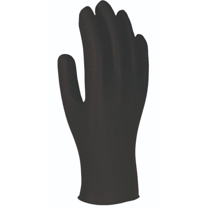 GUANTE NITRILO DESECHABLE UNIGRIP BK 2560 NEGRO (50UDS) T-XL
