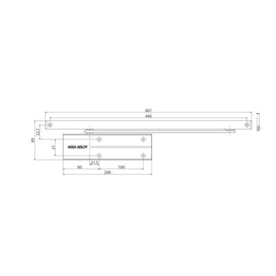 CIERRAPUERTAS DC175 EN 3/4  PLATA