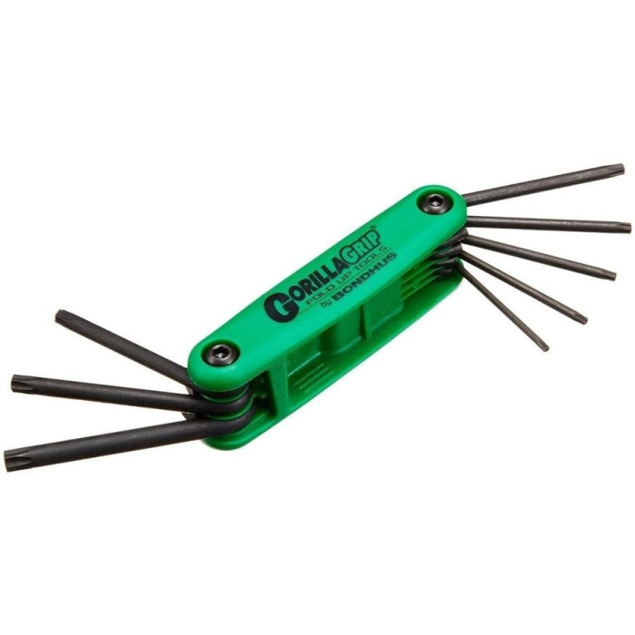 Juego 8 Llaves Torx Inviolable TIpo Navaja  T9-T40 Gorilla Grip 12638 BONDHUS