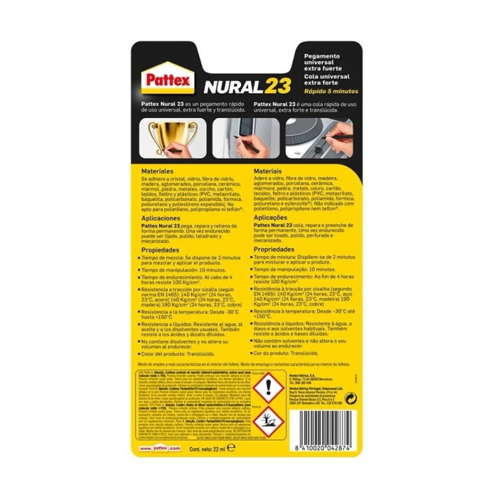 Pegamento Universal Rápido Extra Fuerte 22ml NURAL-23 PATTEX