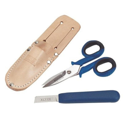 Set Tijera + Navaja + Funda Electricista ALYCO