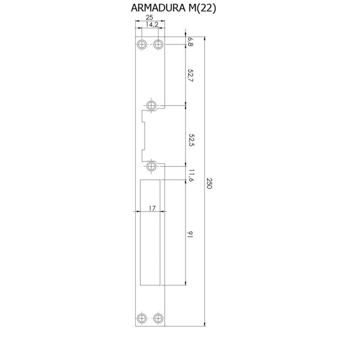 Portero Eléctrico Automático Invisible Desbloqueo V AC DORCAS 45AADF/MG