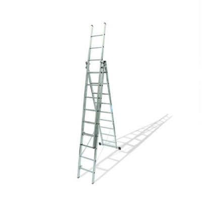 Escalera Triple 3x12 Peldaños 8,36 metros Altura 23931012 KTL