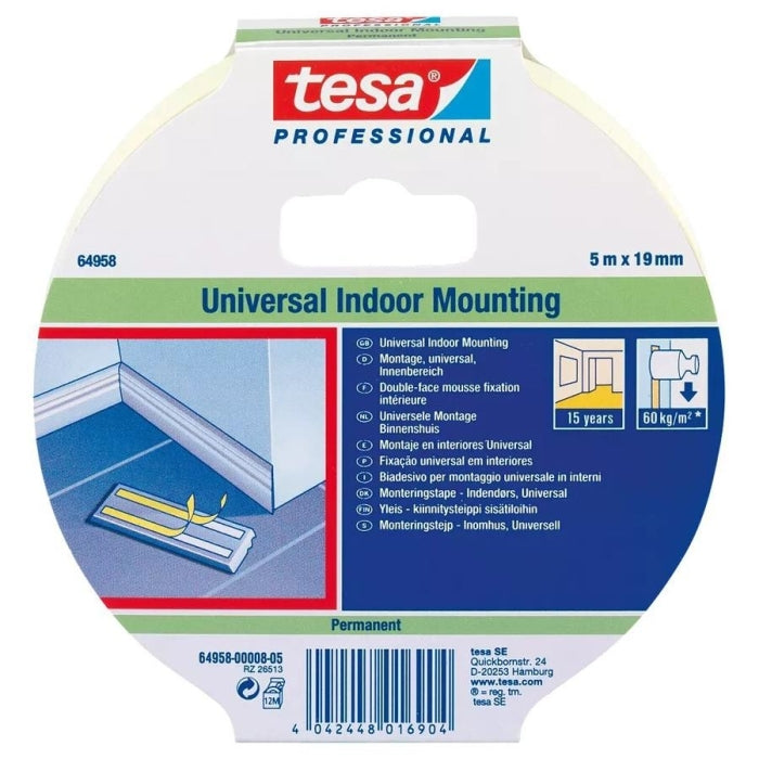 Cinta Espuma Doble Cara Montaje 19 mm X 25 mt 64958 TESA