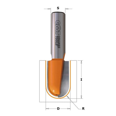 Fresa de Radio Convexo R4.75 D9.5 Mango 8 914.095.11 CMT