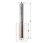 Fresa de Cortes Rectos D12x30 Mango 8 912.120.11 CMT