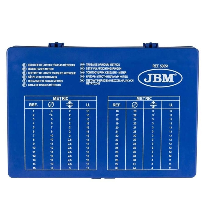 Estuche de Juntas Tóricas Métricas (386 UNID) JBM