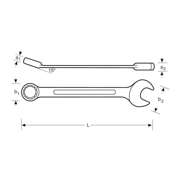 LLAVE COMBINADA CARRACA 17MM BIHEXAGONAL BAHCO