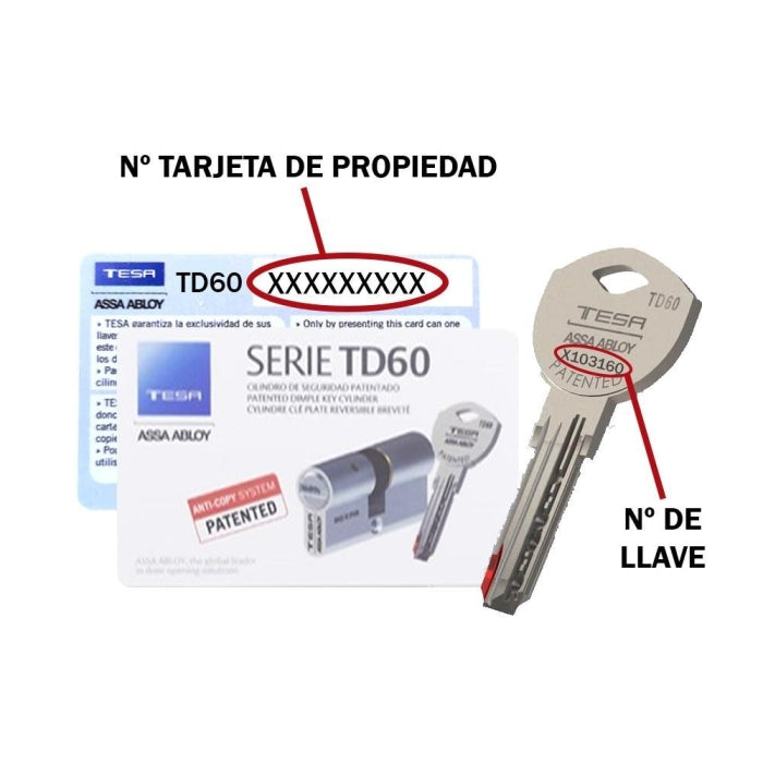 Copia de llave de Seguridad TESA TD60