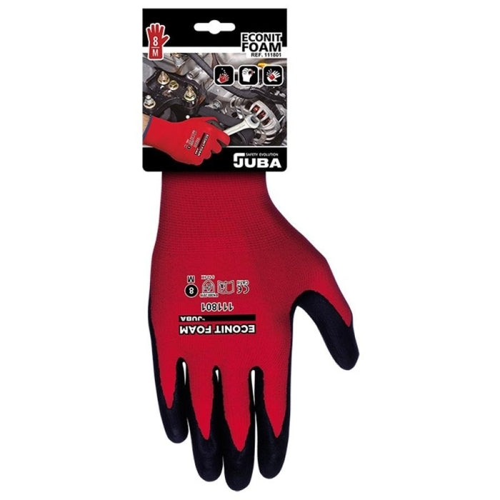 GUANTE ECONIT H111801 ROJO T8/M JUBA