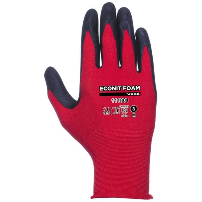 GUANTE ECO-NIT H111801 ROJO T9/L JUBA