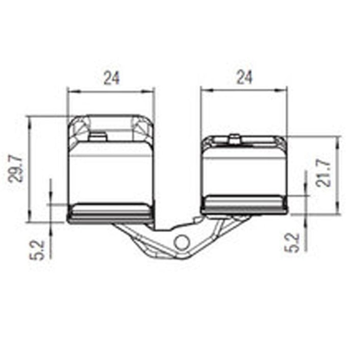Bisagra Oculta Atomika SLIM 8060 Cromo 60 kg.
